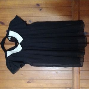 Lily White black and white sheer top.